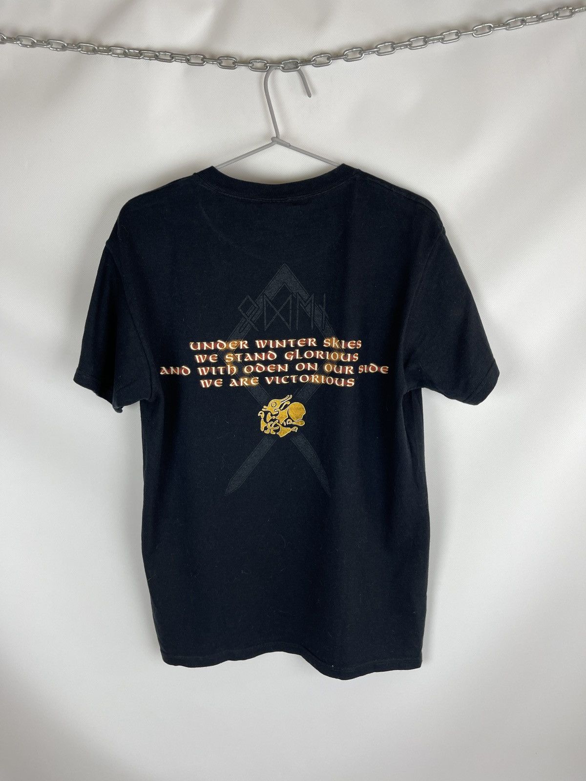 Band Tees Amod Amarth y2k 00s with oden on our side band tee shirt Size US M / EU 48-50 / 2 - 2 Thumbnail