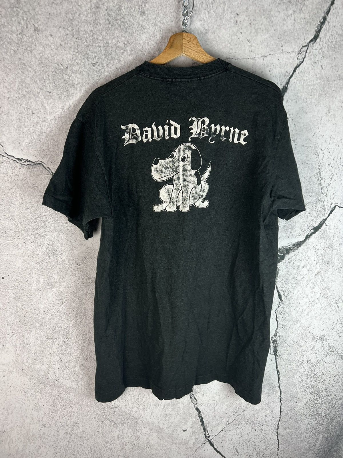 Band Tees × Vintage Vintage 90s David Byrne uh oh washed tshirt