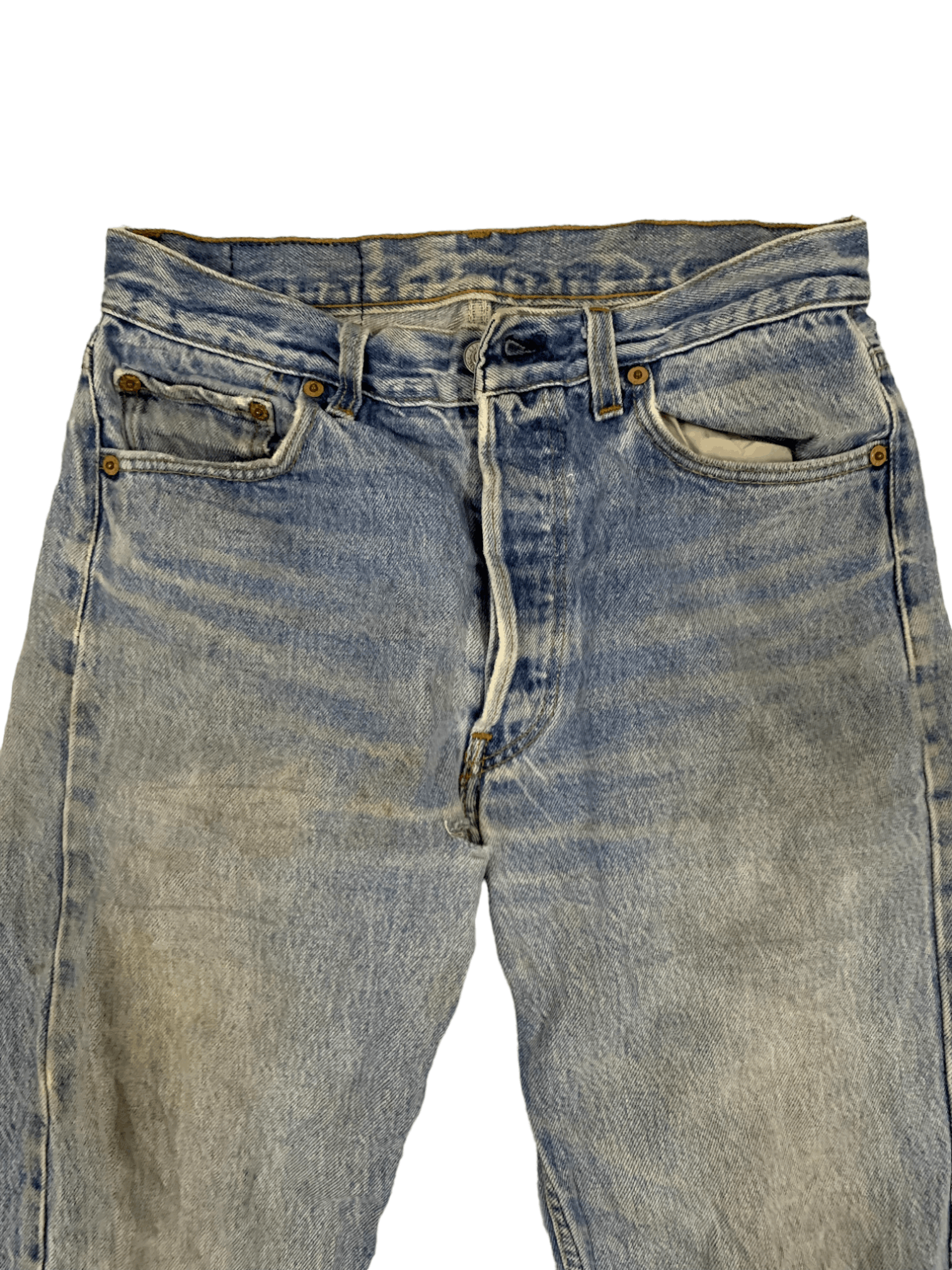 Levi's Vintage 90s Levis 501 Mud Wash Jeans Made in USA Size US 28 / EU 44 - 2 Thumbnail