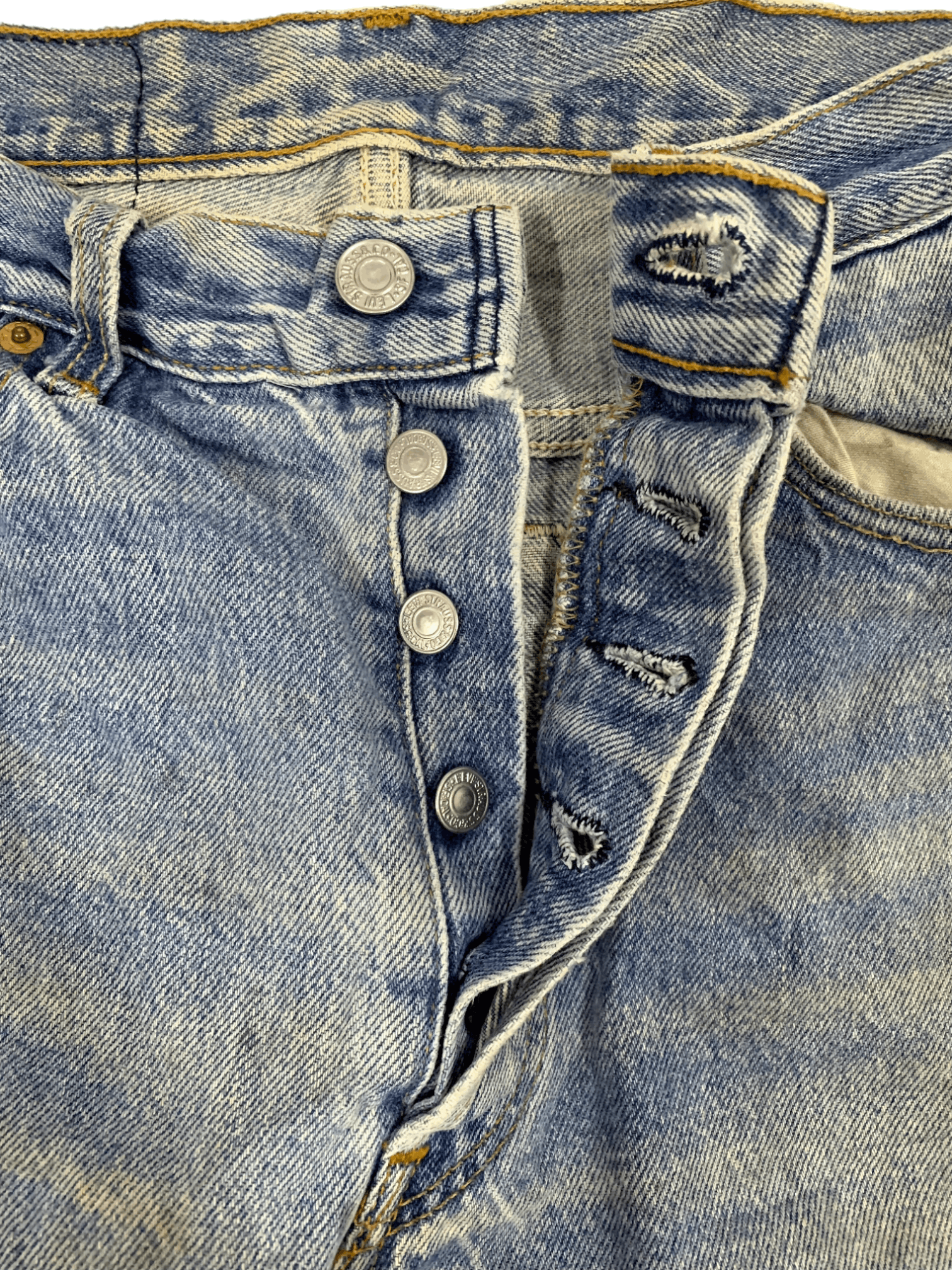 Levi's Vintage 90s Levis 501 Mud Wash Jeans Made in USA Size US 28 / EU 44 - 4 Thumbnail