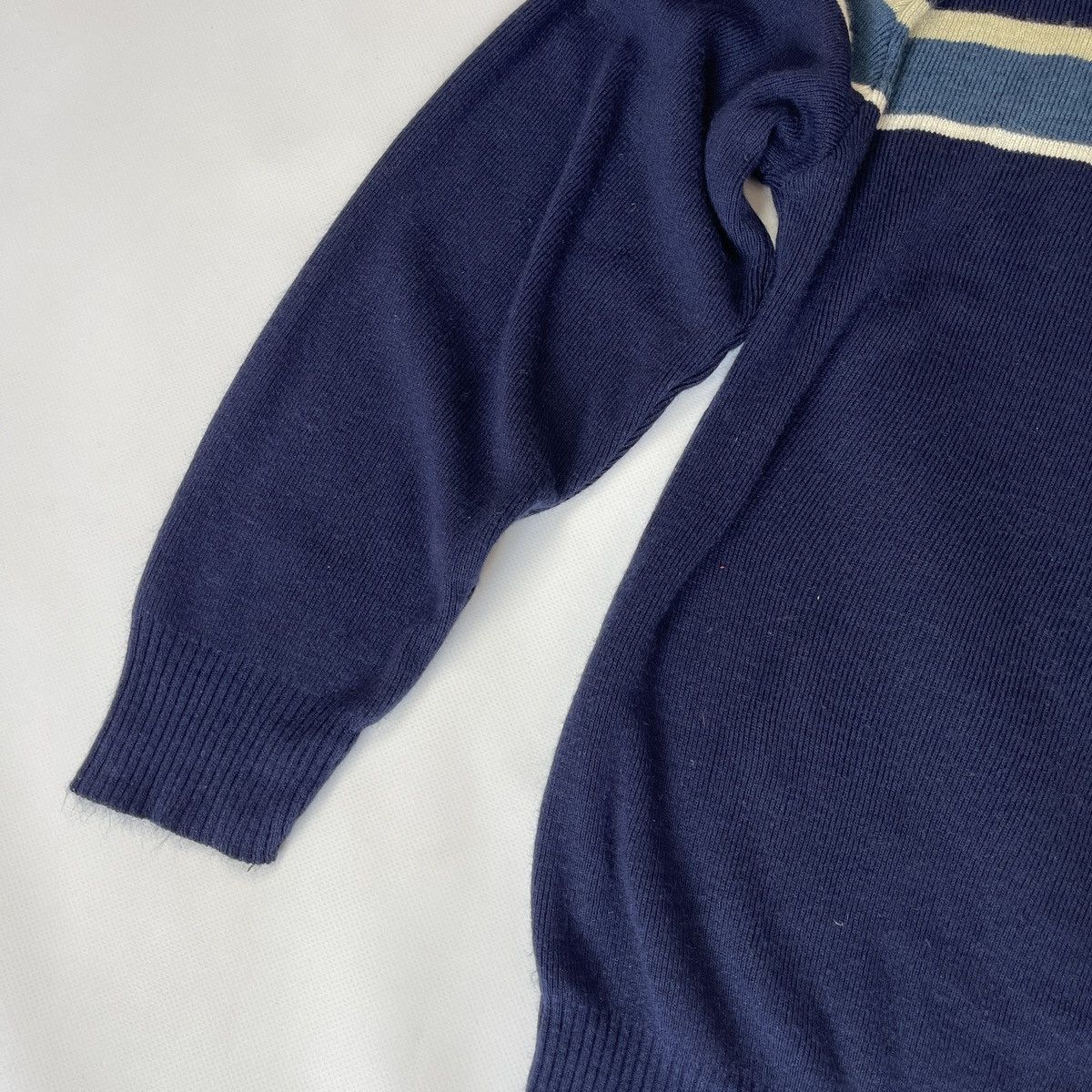 Lacoste Lacoste vintage striped logo sweater knitwear made in UK Size US XXL / EU 58 / 5 - 7 Thumbnail