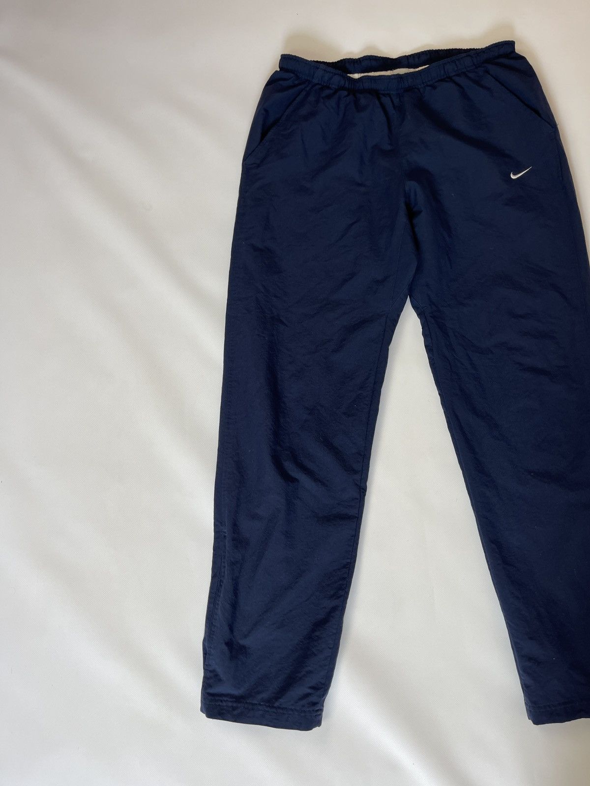 Nike Nike vintage y2k blue swoosh hype drill track pants Size US 32 / EU 48 - 1 Thumbnail