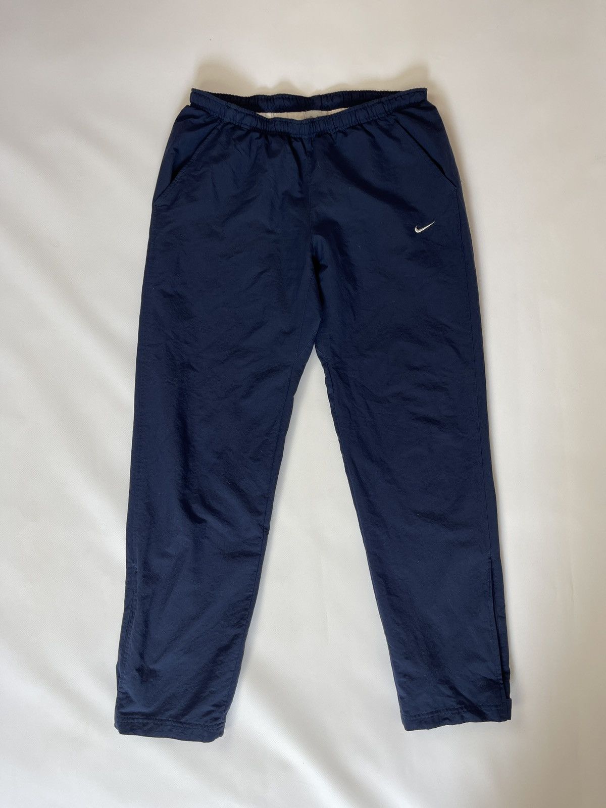 Nike Nike vintage y2k blue swoosh hype drill track pants Size US 32 / EU 48 - 2 Thumbnail