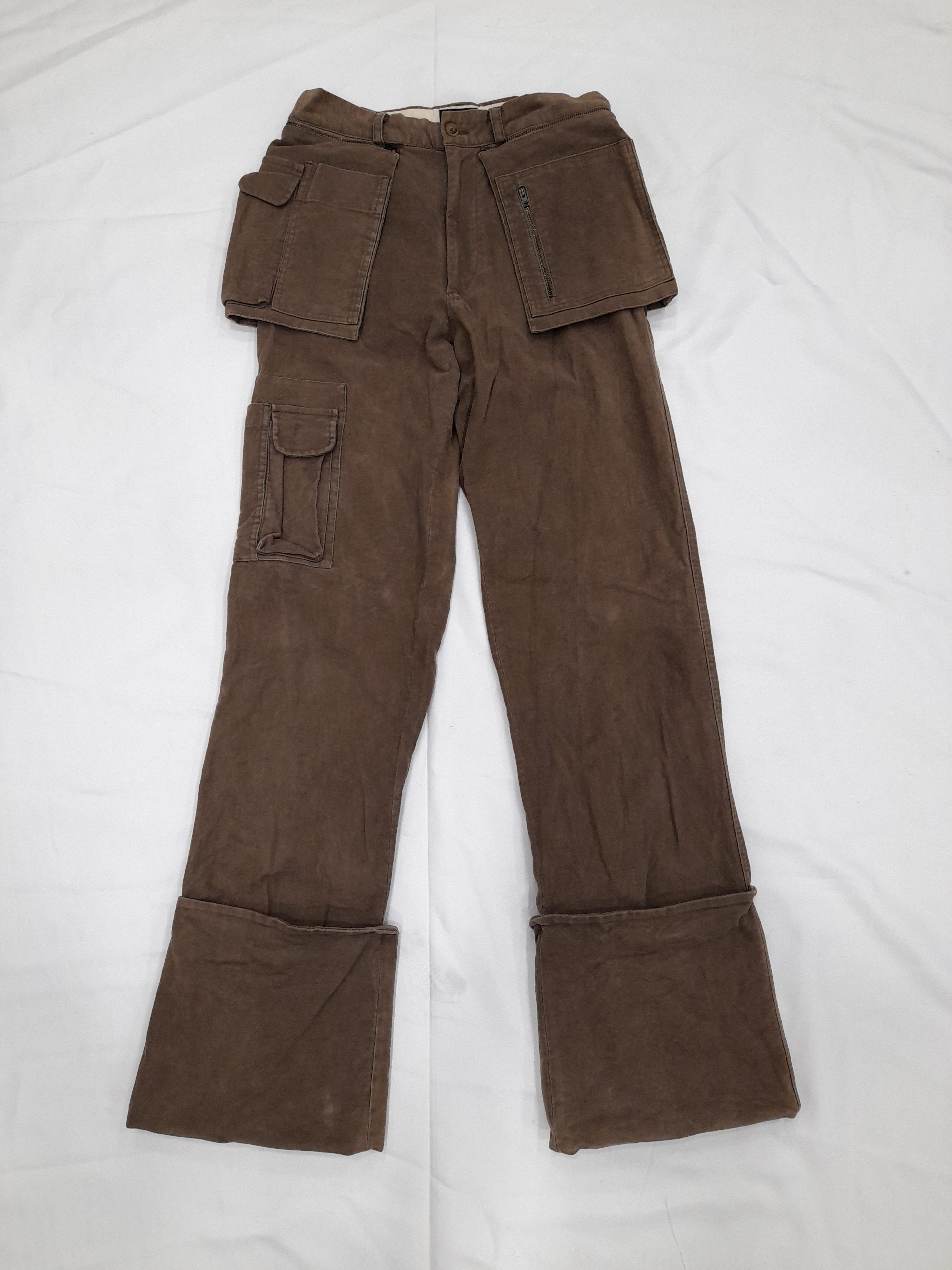 image of Dolce Gabbana x If Six Was Nine 2003 Dolce & Gabbana Multi-Pocket Military Pants in Brown (Size 29)
