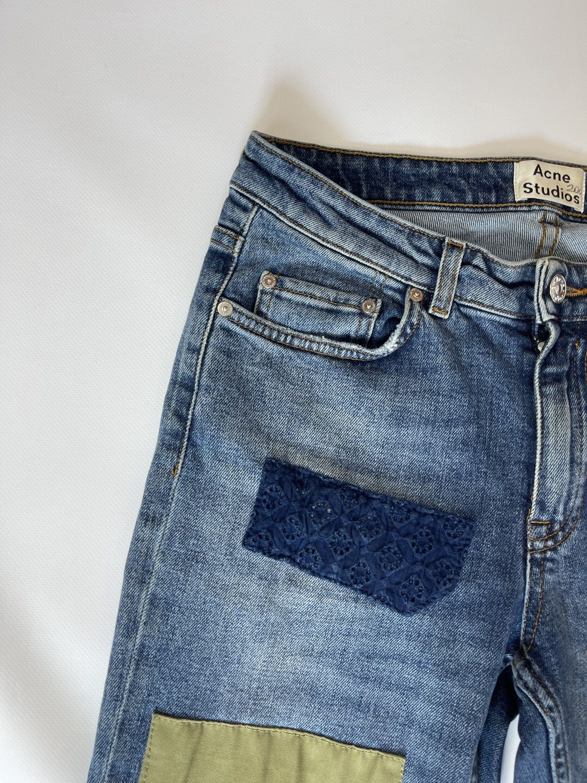 Acne Studios Acne Studios Row (Lit) indigo patch denim jeans pants Size 28" / US 6 / IT 42 - 8 Thumbnail