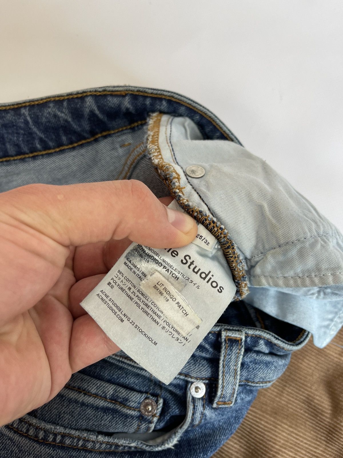 Acne Studios Acne Studios Row (Lit) indigo patch denim jeans pants Size 28" / US 6 / IT 42 - 11 Thumbnail