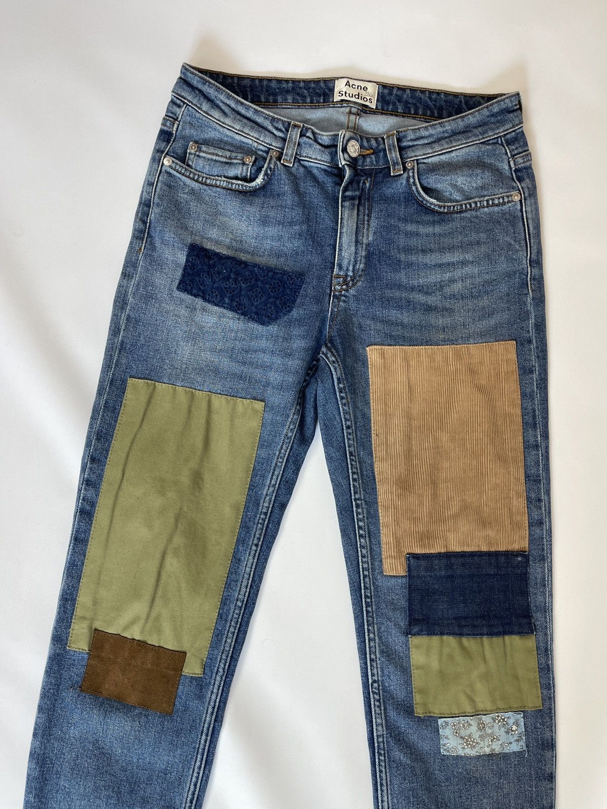 Acne Studios Acne Studios Row (Lit) indigo patch denim jeans pants Size 28" / US 6 / IT 42 - 6 Thumbnail