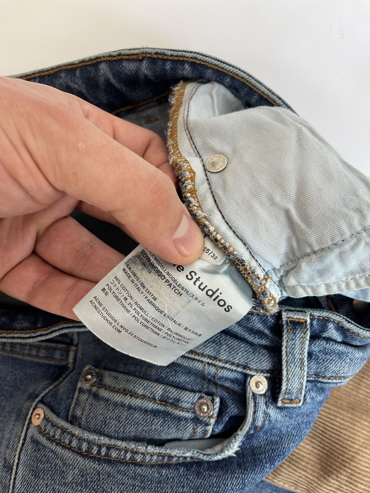 Acne Studios Acne Studios Row (Lit) indigo patch denim jeans pants Size 28" / US 6 / IT 42 - 12 Thumbnail
