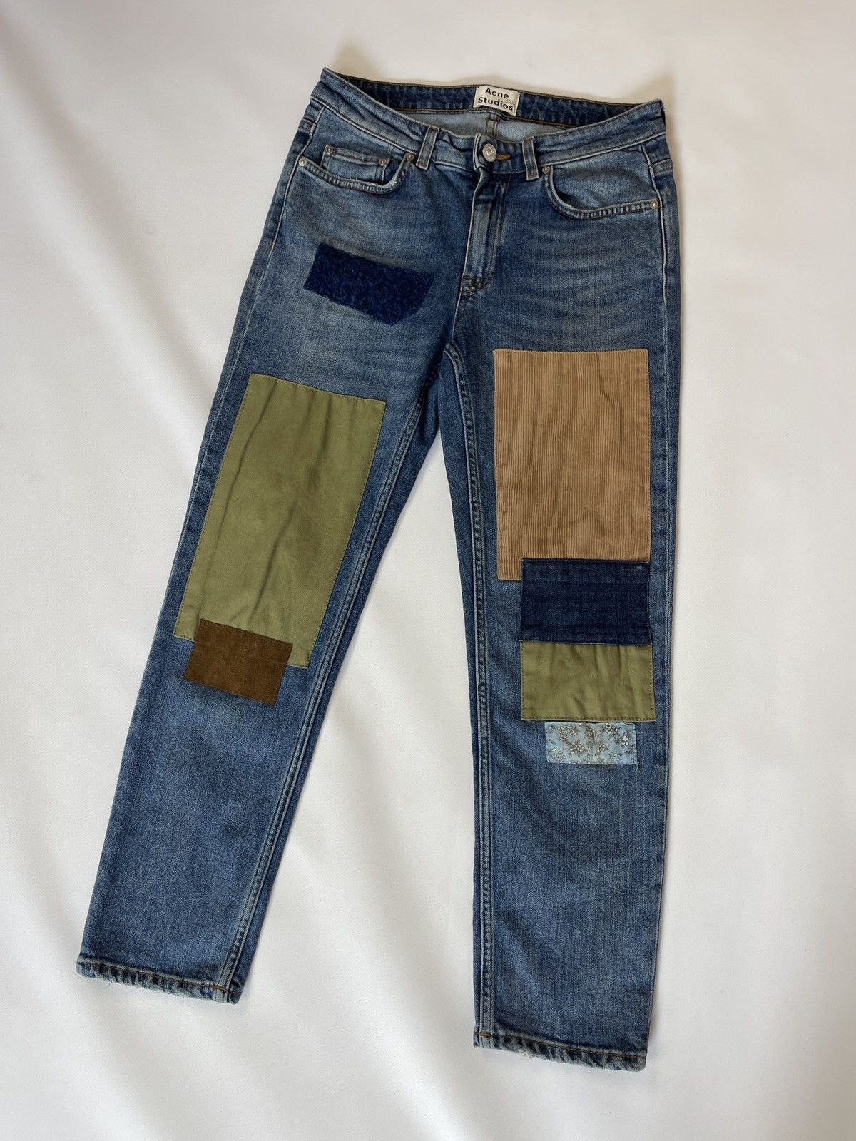 Acne Studios Acne Studios Row (Lit) indigo patch denim jeans pants Size 28" / US 6 / IT 42 - 1 Thumbnail
