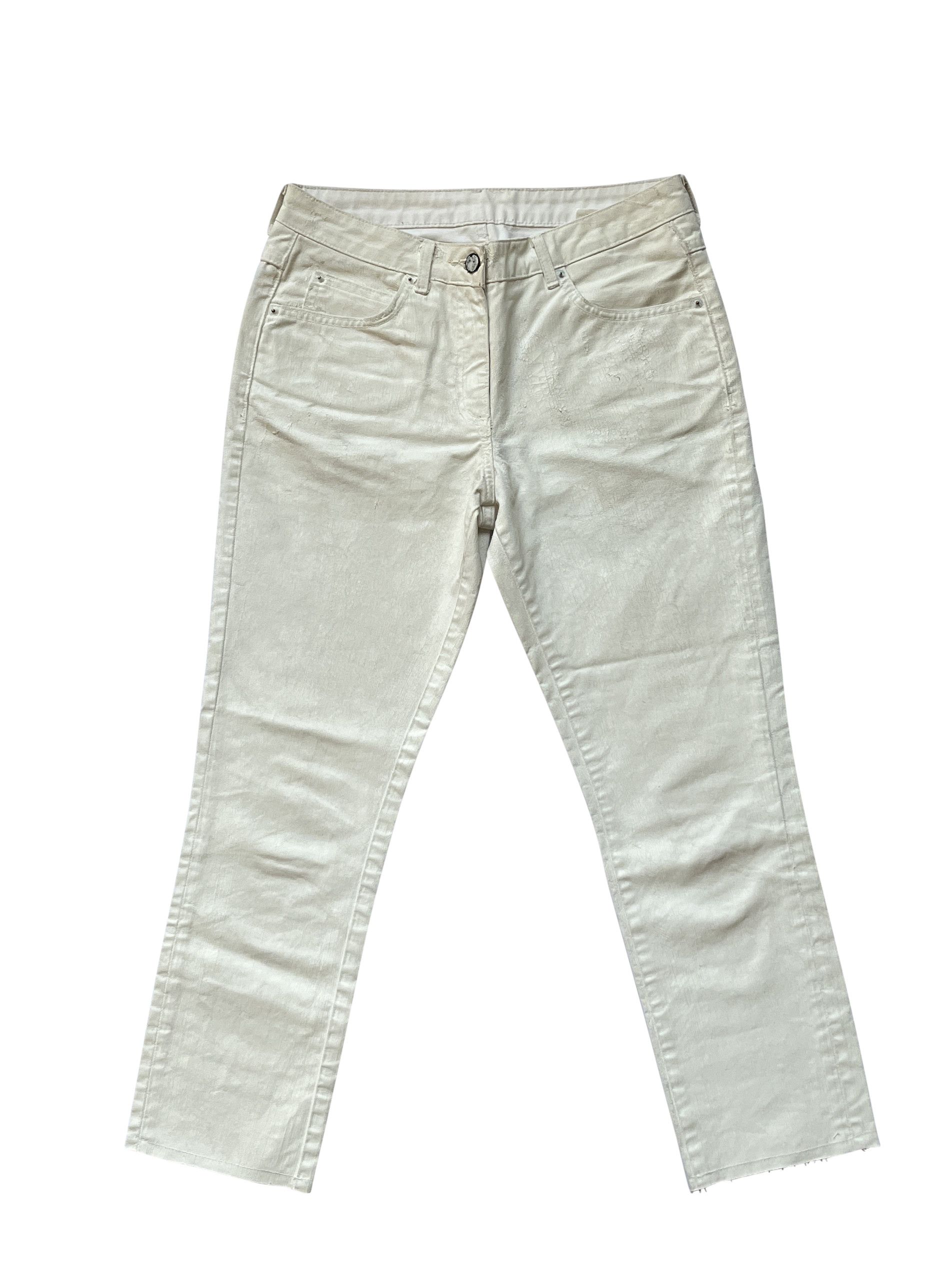H&M × Maison Margiela ⚡️QUICK SALE⚡️Maison Margiela H&M White Painted Jeans Denim Size 27" / US 4 / IT 40 - 1 Thumbnail