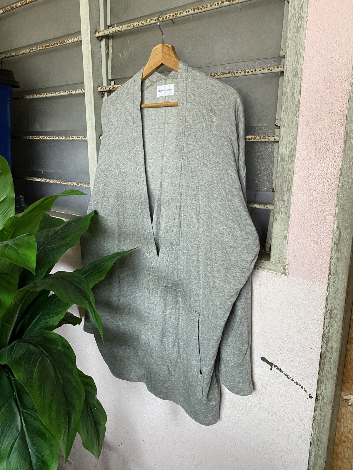 image of Japanese Designer Tsumori Chisato Cardigan in Grey, Men's (Size Medium)