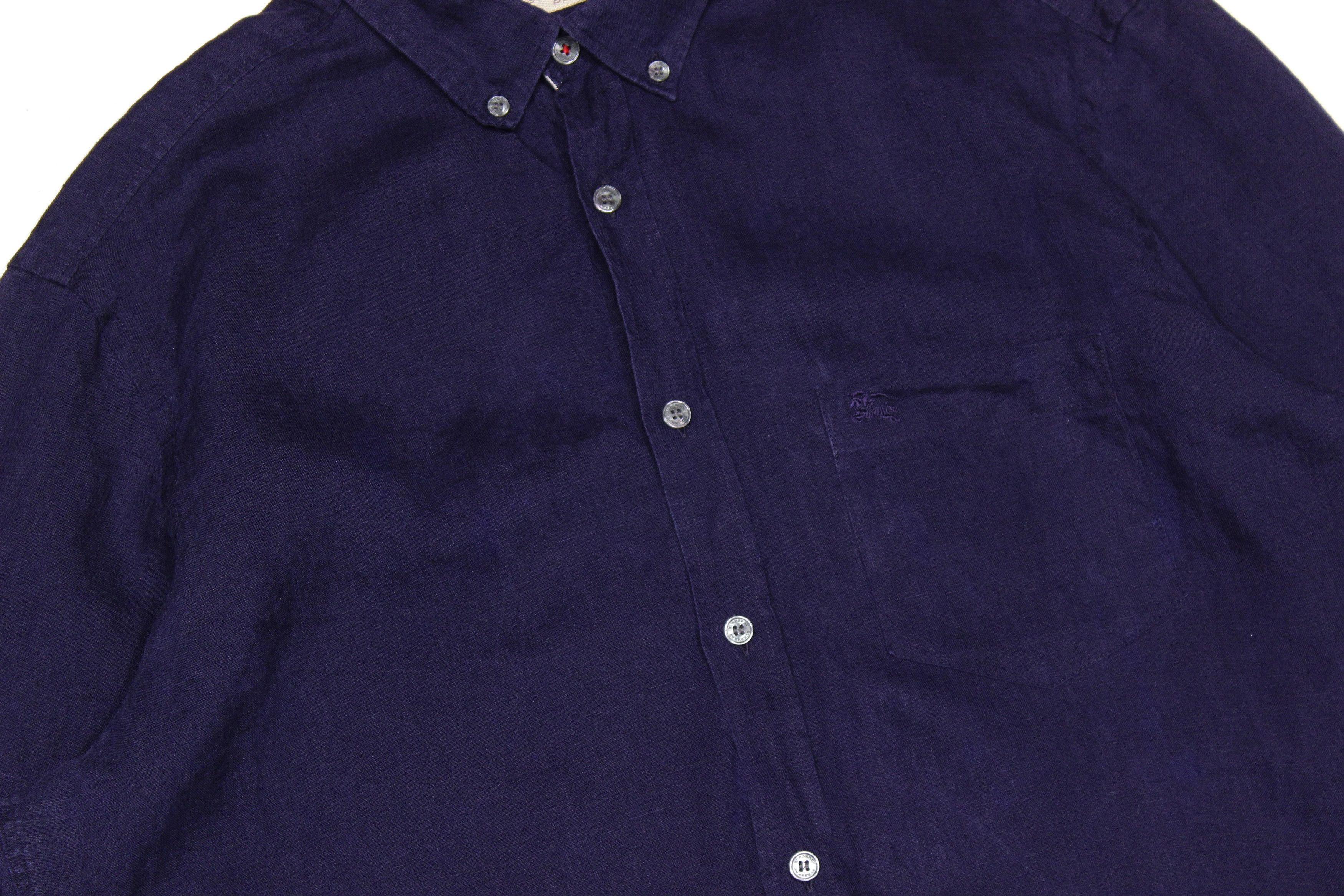 Burberry Brit Logo Nova Check Linen Shirt Size US XL / EU 56 / 4 - 3 Thumbnail