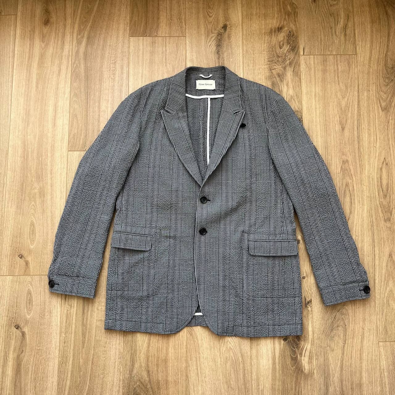 image of Oliver Spencer Men’S Blazer in Grey, Men's (Size 46R)
