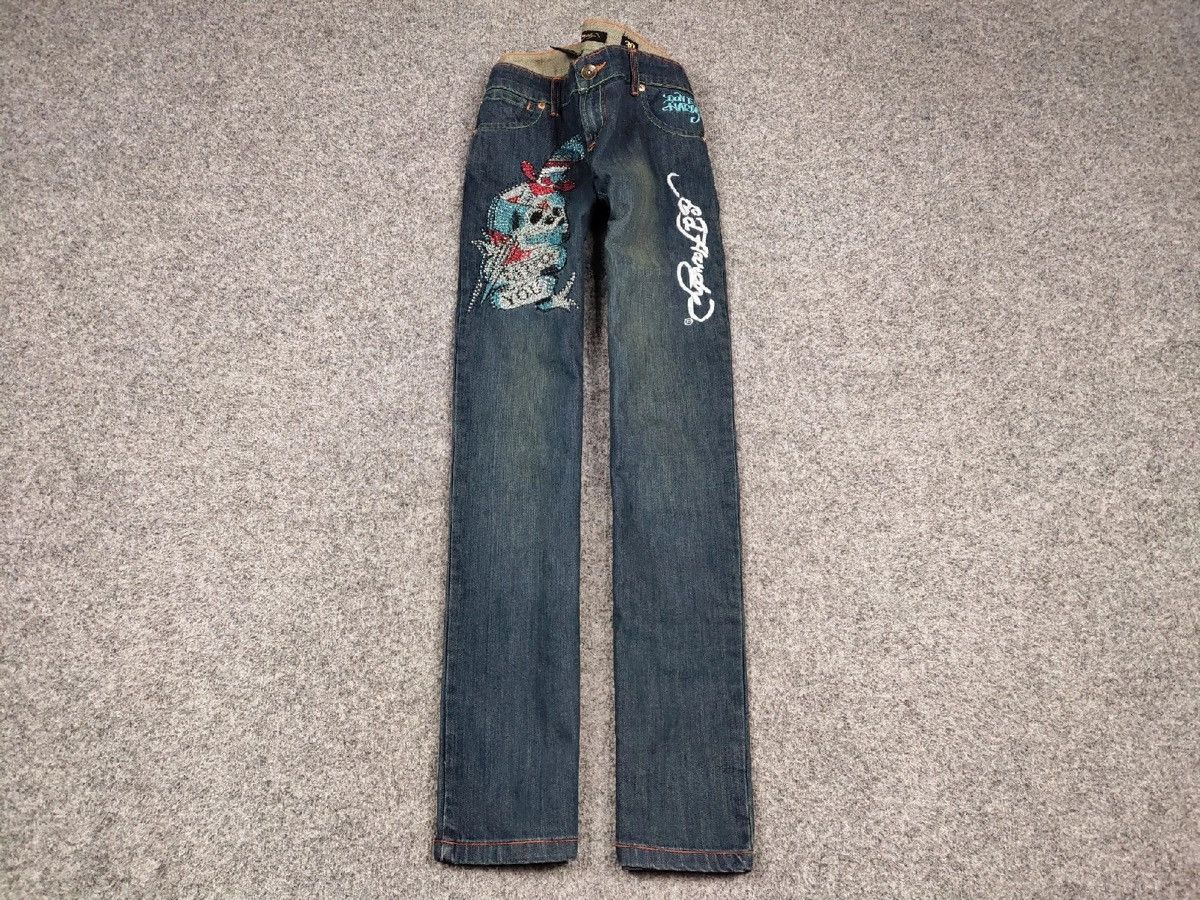 Ed Hardy 🔥 Ed Hardy x Christian Audigier Vintage Tattoo Denim Jeans Size US 30 / EU 46 - 2 Thumbnail
