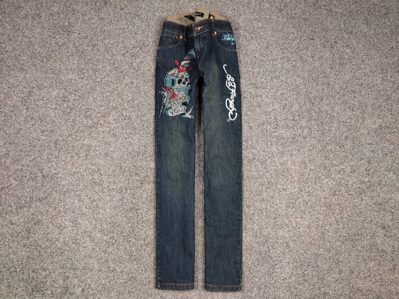 Ed Hardy 🔥 Ed Hardy x Christian Audigier Vintage Tattoo Denim Jeans Size US 30 / EU 46 - 1 Thumbnail