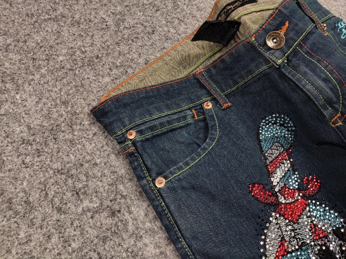Ed Hardy 🔥 Ed Hardy x Christian Audigier Vintage Tattoo Denim Jeans Size US 30 / EU 46 - 12 Thumbnail