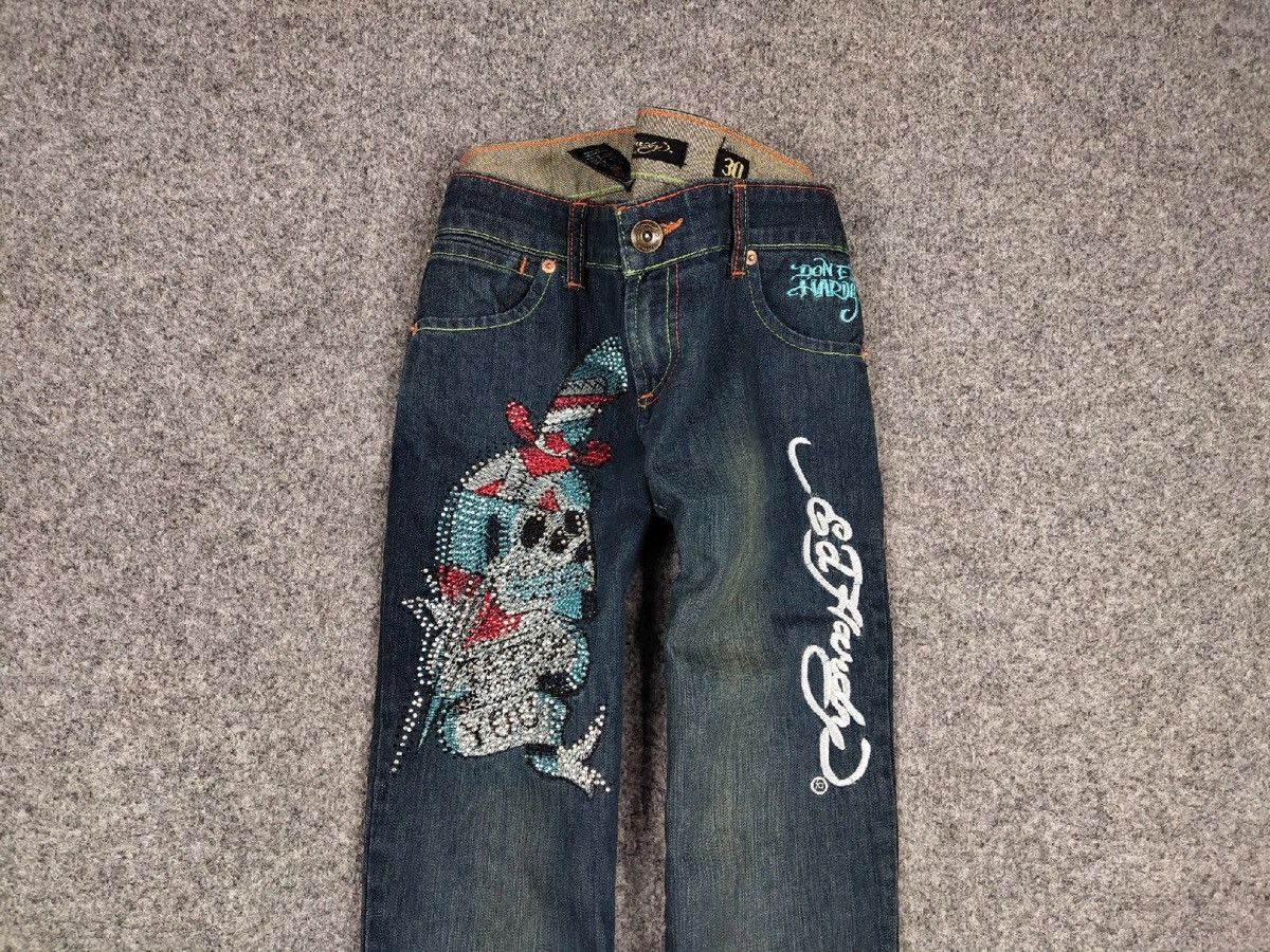 Ed Hardy 🔥 Ed Hardy x Christian Audigier Vintage Tattoo Denim Jeans Size US 30 / EU 46 - 6 Thumbnail