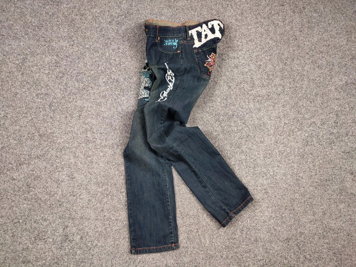 Ed Hardy 🔥 Ed Hardy x Christian Audigier Vintage Tattoo Denim Jeans Size US 30 / EU 46 - 17 Thumbnail