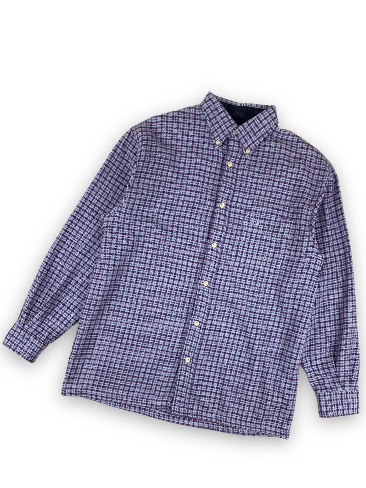 Fred Perry Vintage Fred Perry Button Up Long Sleeve Overshot Shirt Size US M / EU 48-50 / 2 - 2 Thumbnail