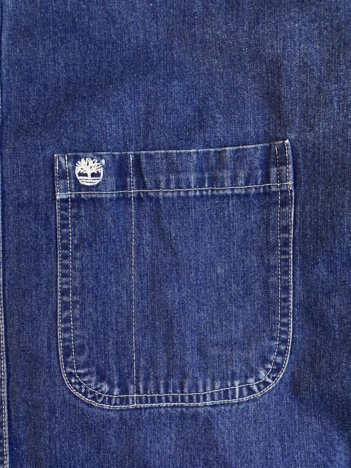 Timberland Mens Vintage Timberland Denim Long Sleeve T Shirt Size M Size US M / EU 48-50 / 2 - 5 Thumbnail