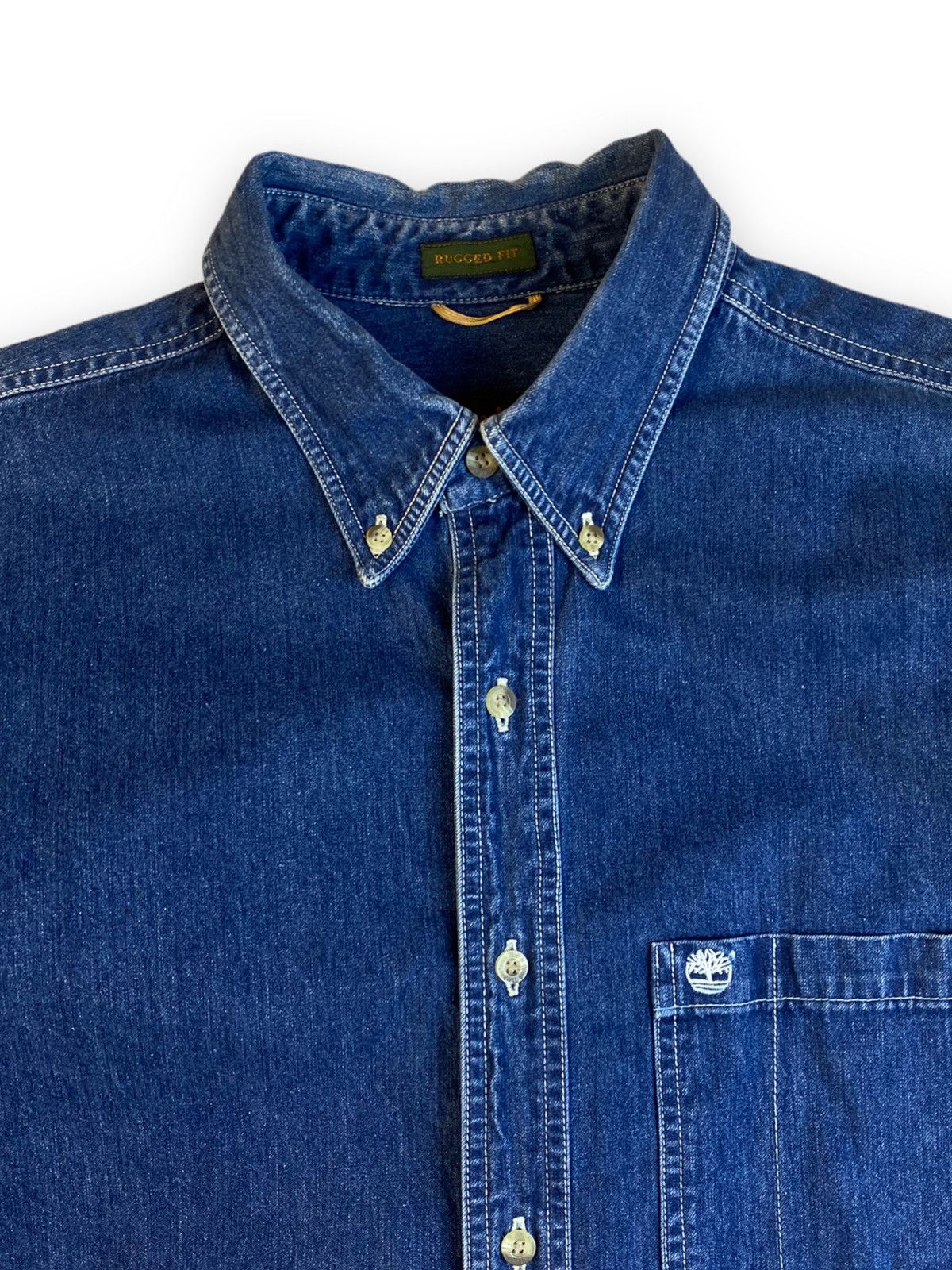 Timberland Mens Vintage Timberland Denim Long Sleeve T Shirt Size M Size US M / EU 48-50 / 2 - 4 Thumbnail