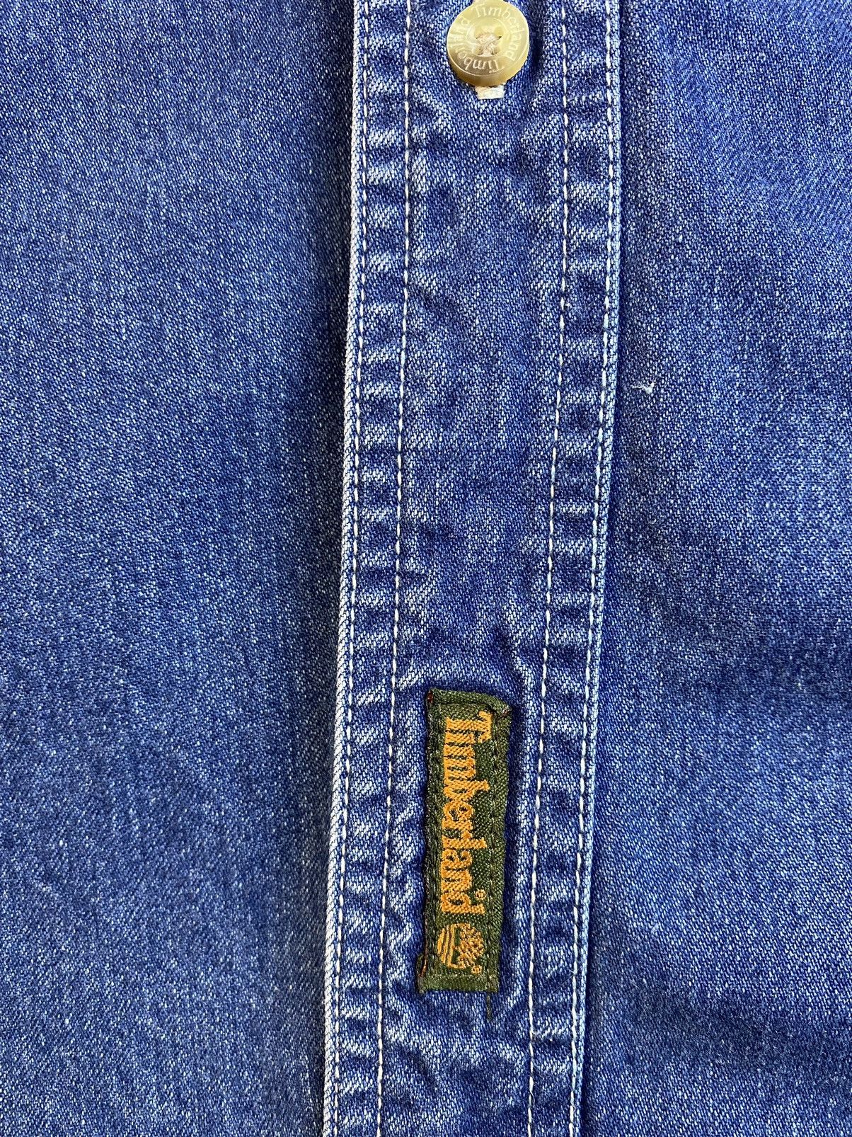 Timberland Mens Vintage Timberland Denim Long Sleeve T Shirt Size M Size US M / EU 48-50 / 2 - 6 Thumbnail