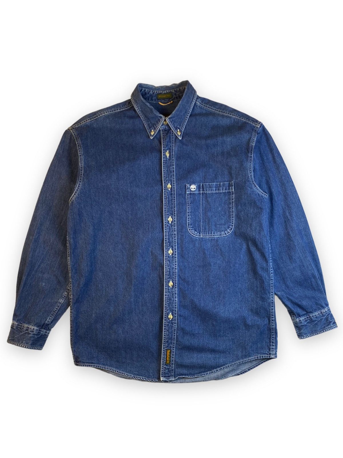 Timberland Mens Vintage Timberland Denim Long Sleeve T Shirt Size M Size US M / EU 48-50 / 2 - 1 Thumbnail