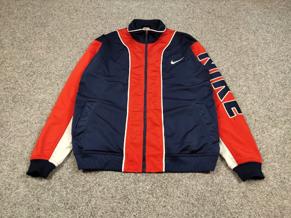 Nike Vintage Nike 90s Big Swoosh Sweatshirt windbreaker Hype y2k Size US XL / EU 56 / 4 - 2 Thumbnail
