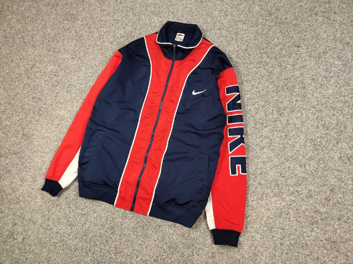 Nike Vintage Nike 90s Big Swoosh Sweatshirt windbreaker Hype y2k Size US XL / EU 56 / 4 - 3 Thumbnail
