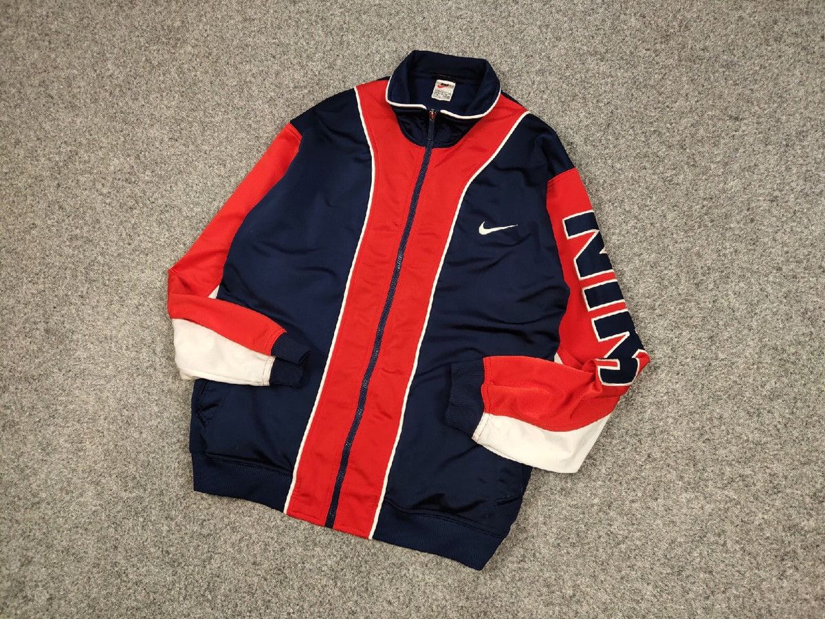 Nike Vintage Nike 90s Big Swoosh Sweatshirt windbreaker Hype y2k Size US XL / EU 56 / 4 - 11 Thumbnail