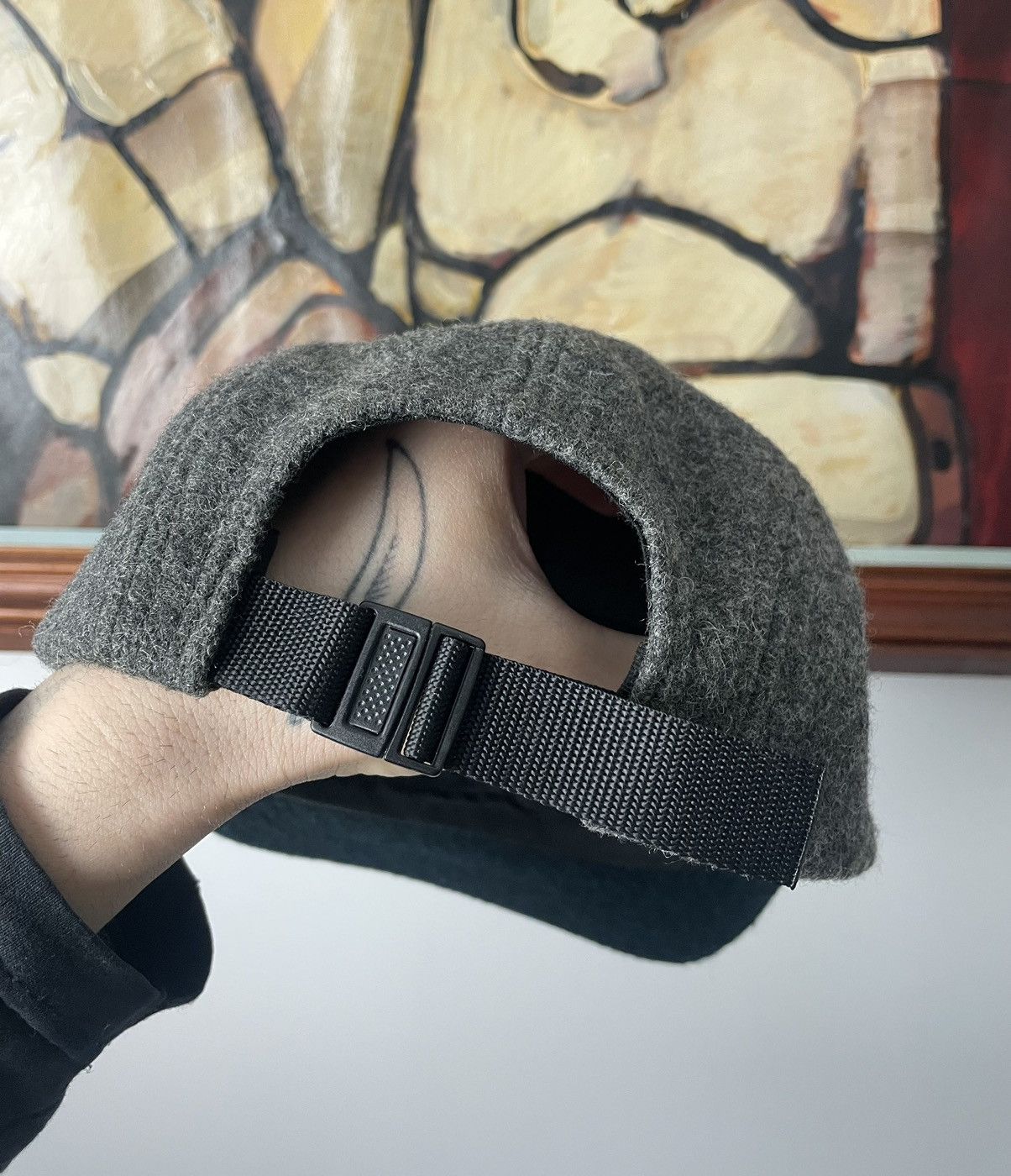 Norse Projects Norse Projects Wool 5 panel Camp Hat Casual Cap Grey Maroon Size ONE SIZE - 3 Thumbnail