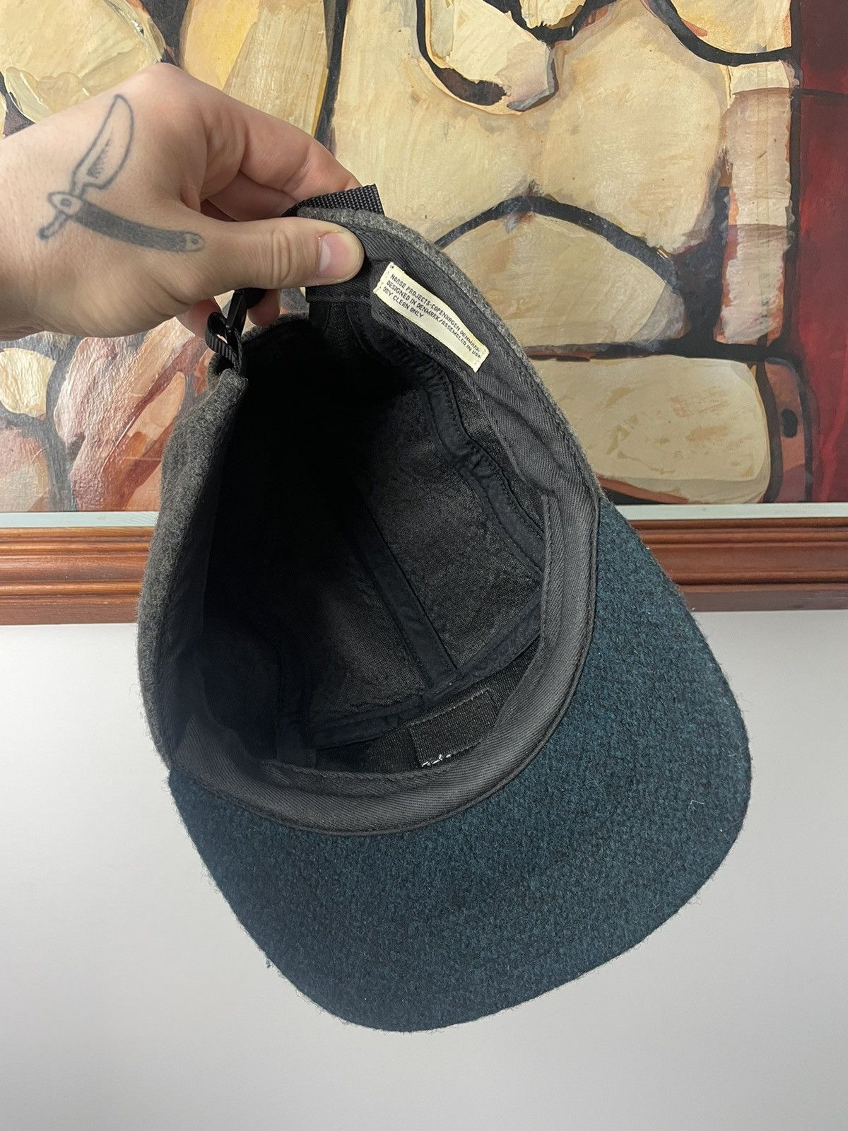 Norse Projects Norse Projects Wool 5 panel Camp Hat Casual Cap Grey Maroon Size ONE SIZE - 2 Thumbnail