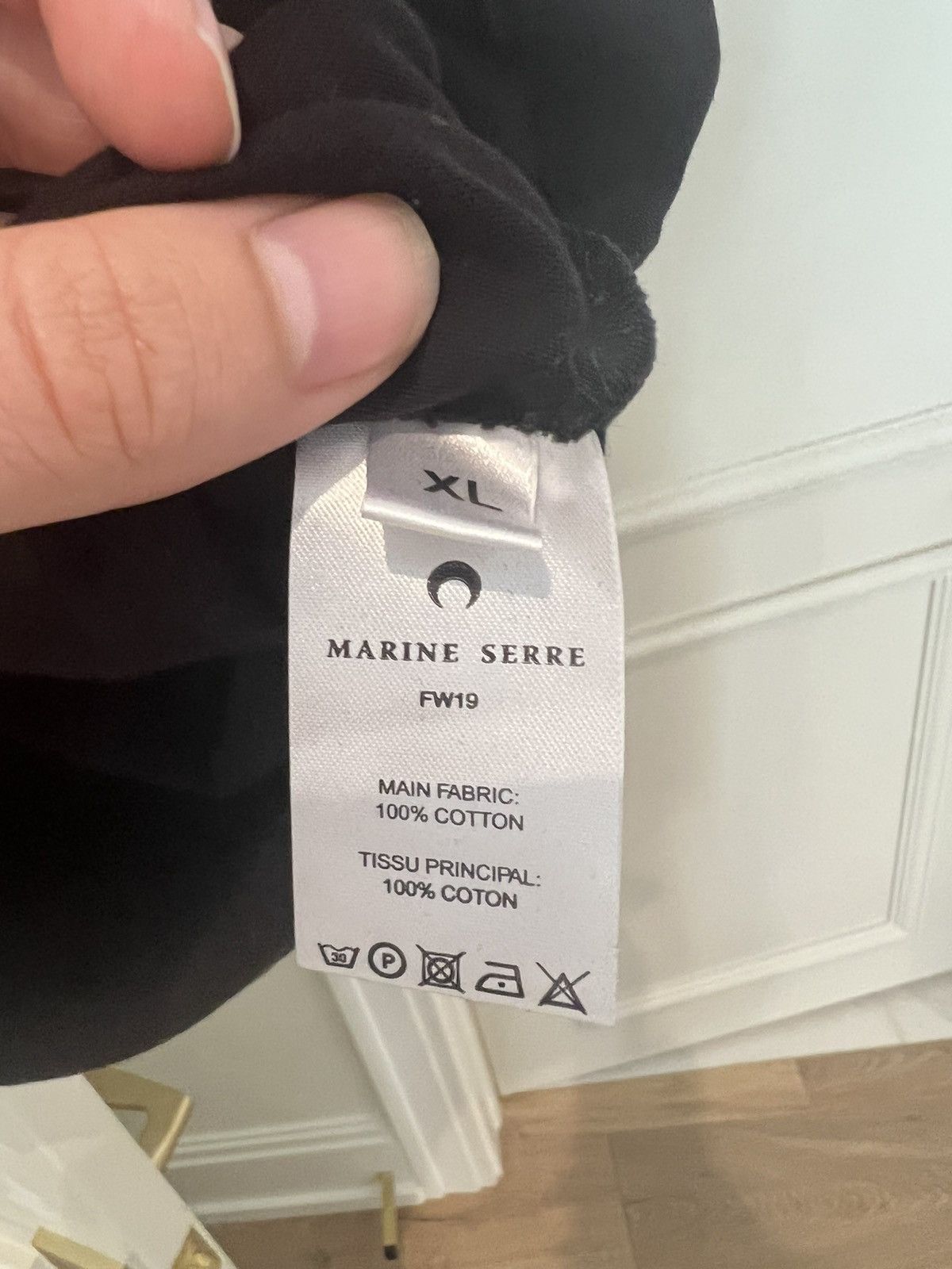 Marine Serre White label Radiation Tee With Center logo Size XL / US 12-14 / IT 48-50 - 5 Thumbnail