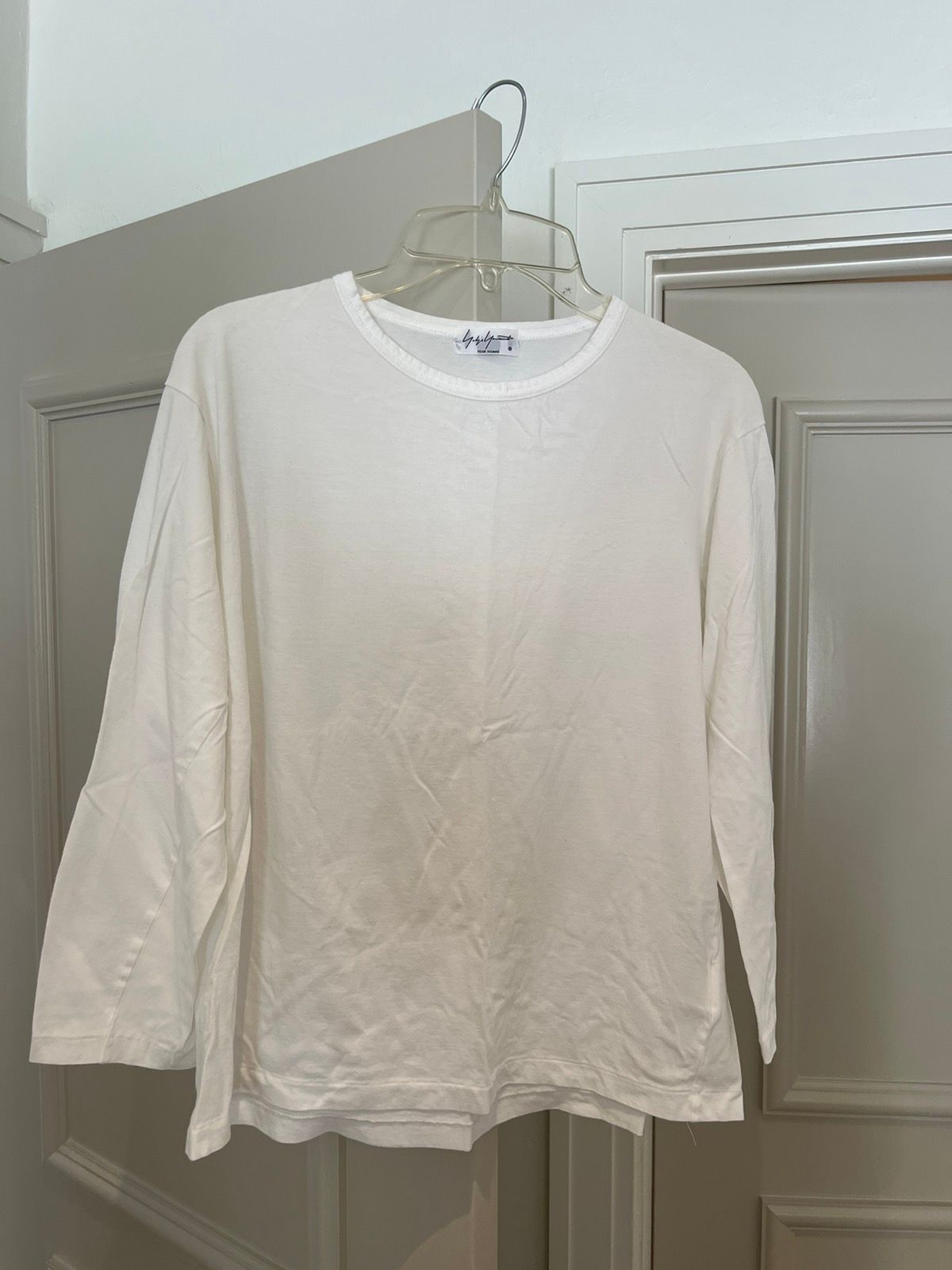 Pre-owned Yohji Yamamoto Pour Homme White Long Sleeve Tee