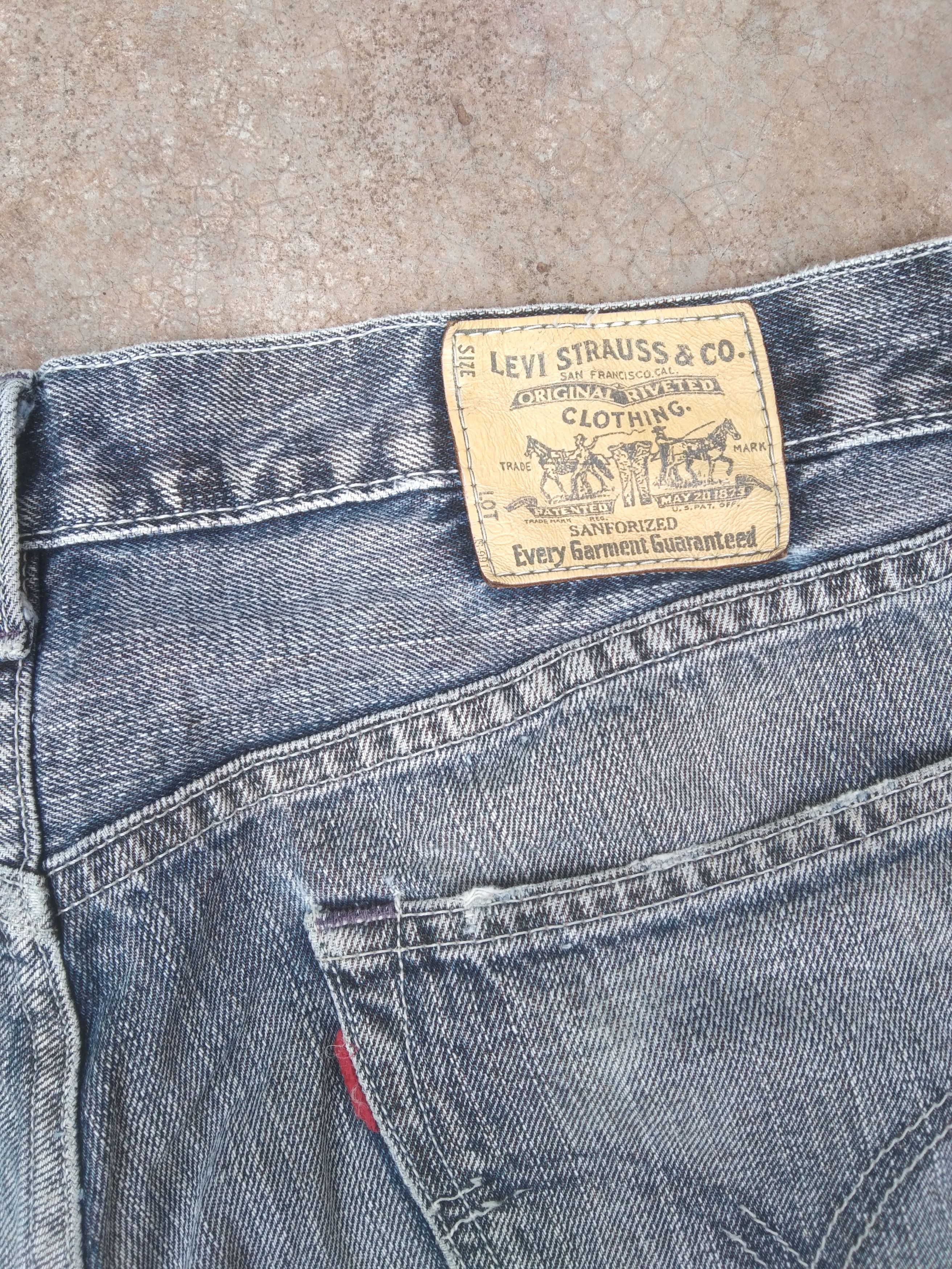 Levi's Vintage Levis 503 Straight Leg Distressed Jeans 34x30 Size US 34 / EU 50 - 5 Thumbnail