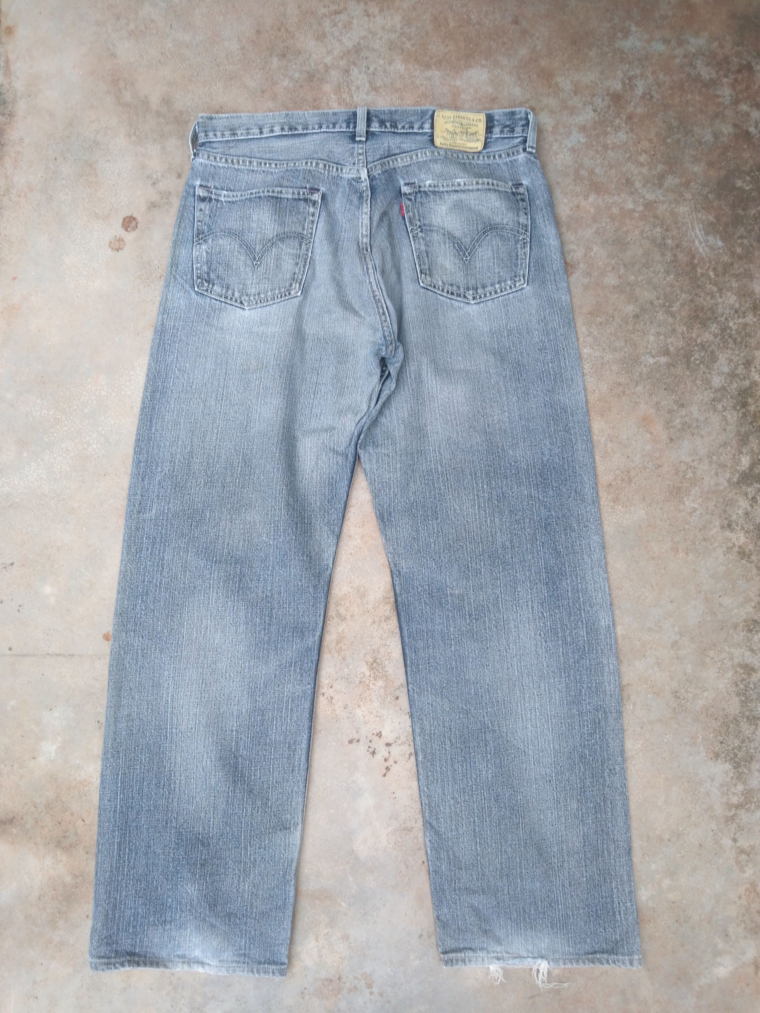 Levi's Vintage Levis 503 Straight Leg Distressed Jeans 34x30 Size US 34 / EU 50 - 2 Thumbnail