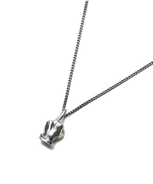 image of Undercover “Fuck Finger” Silver Necklace, Men's