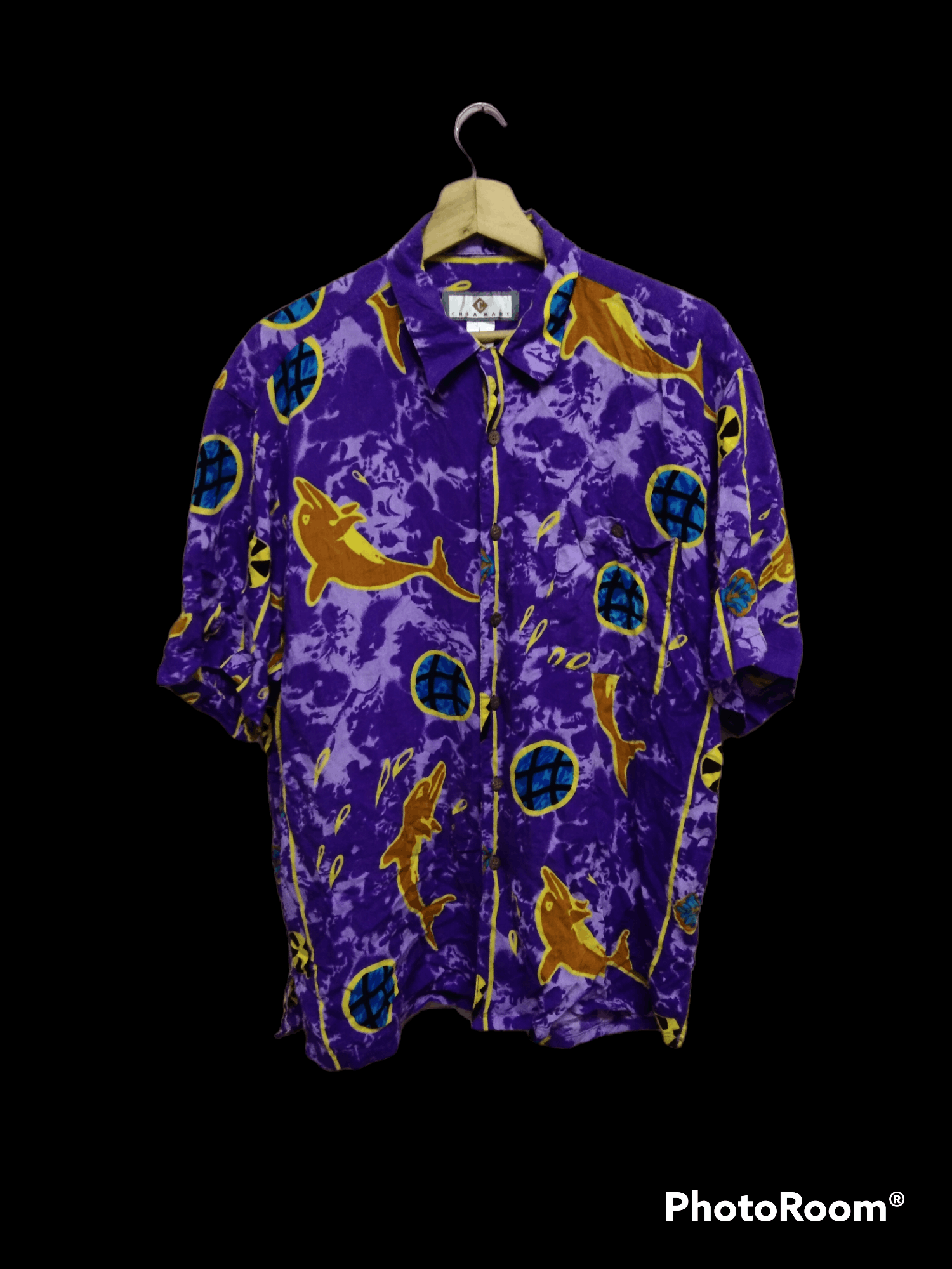 Japanese Brand RAYON HAWAIIAN SHIRT DOLPHIN FULPRINTED Size US L / EU 52-54 / 3 - 1 Thumbnail