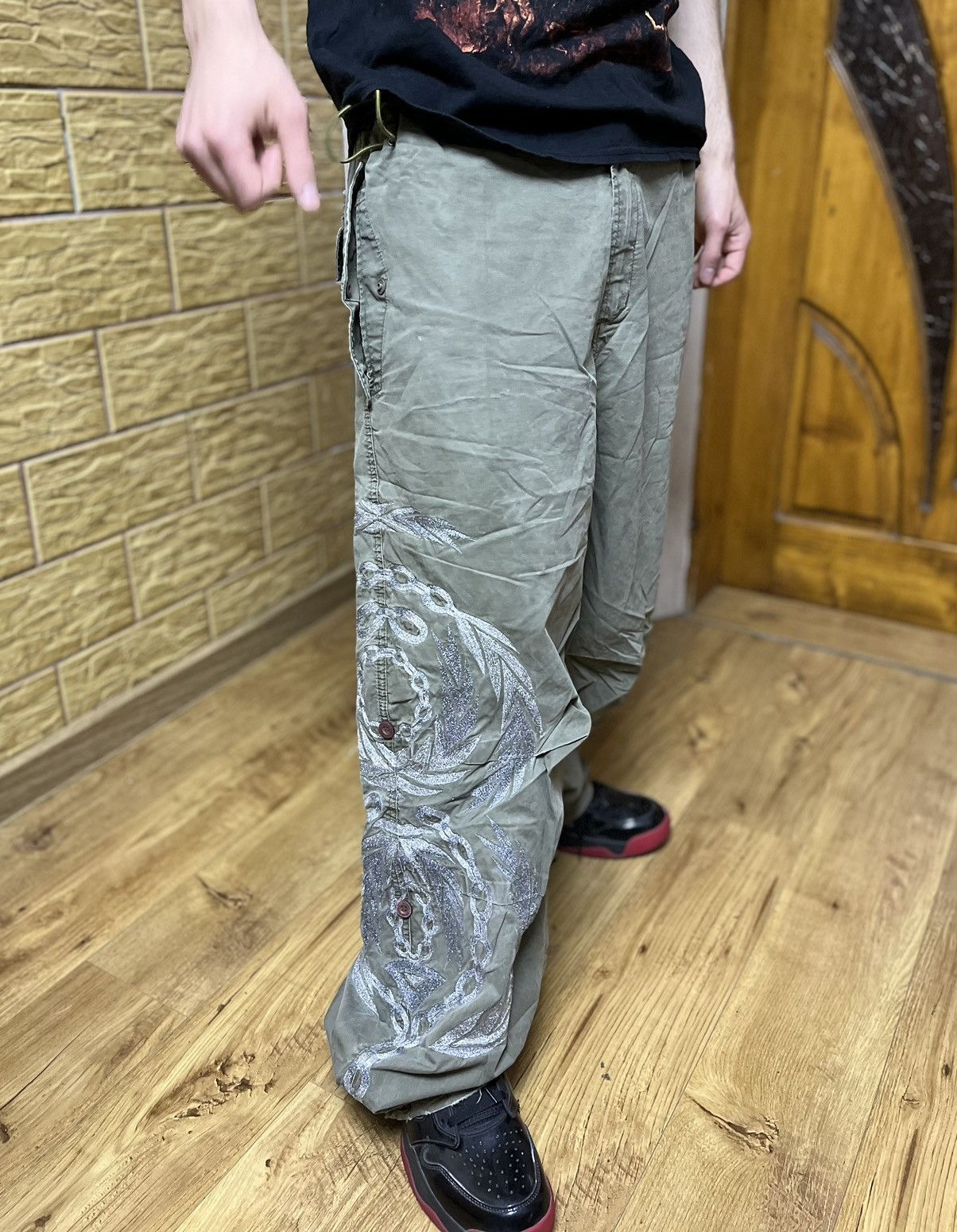 image of Maharishi Parachute Cargo Pants in Khaki, Men's (Size 34)