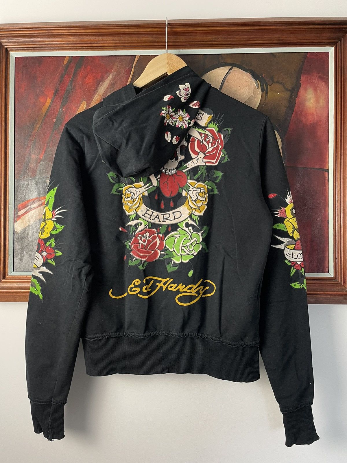 Ed Hardy Ed Hardy Women Zip Hoodie Rare Flowers Y2k Streetwear Drip Size S / US 4 / IT 40 - 2 Thumbnail