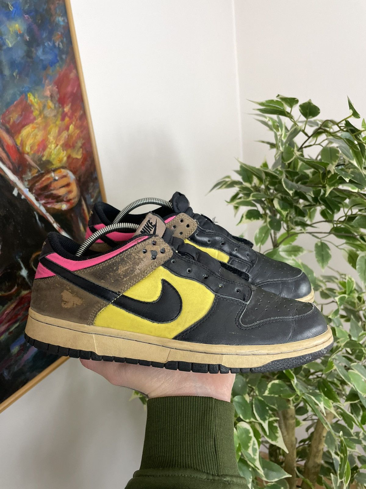 Nike Vintage Y2k 00s Nike Dunk Low Leather Sneakers Rare Hype Size US 6 / EU 39 - 1 Thumbnail