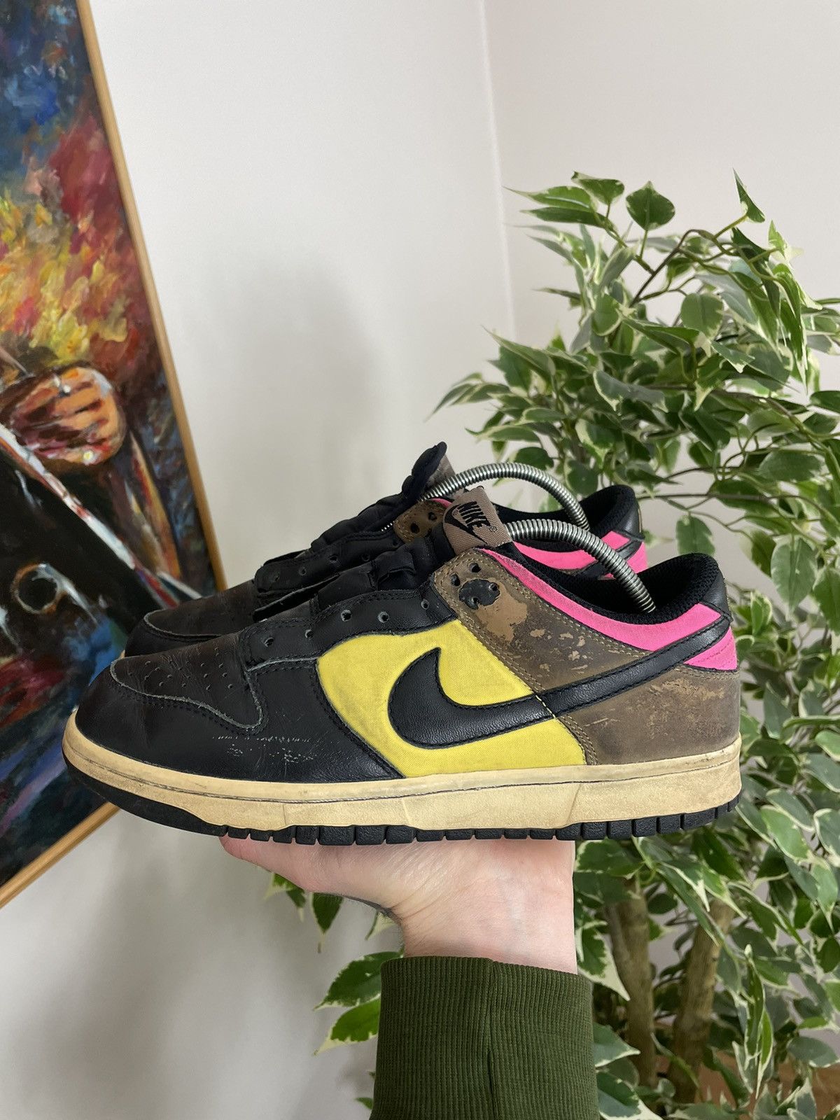 Nike Vintage Y2k 00s Nike Dunk Low Leather Sneakers Rare Hype Size US 6 / EU 39 - 3 Thumbnail