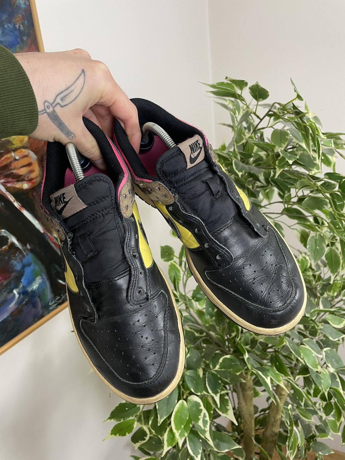 Nike Vintage Y2k 00s Nike Dunk Low Leather Sneakers Rare Hype Size US 6 / EU 39 - 2 Thumbnail