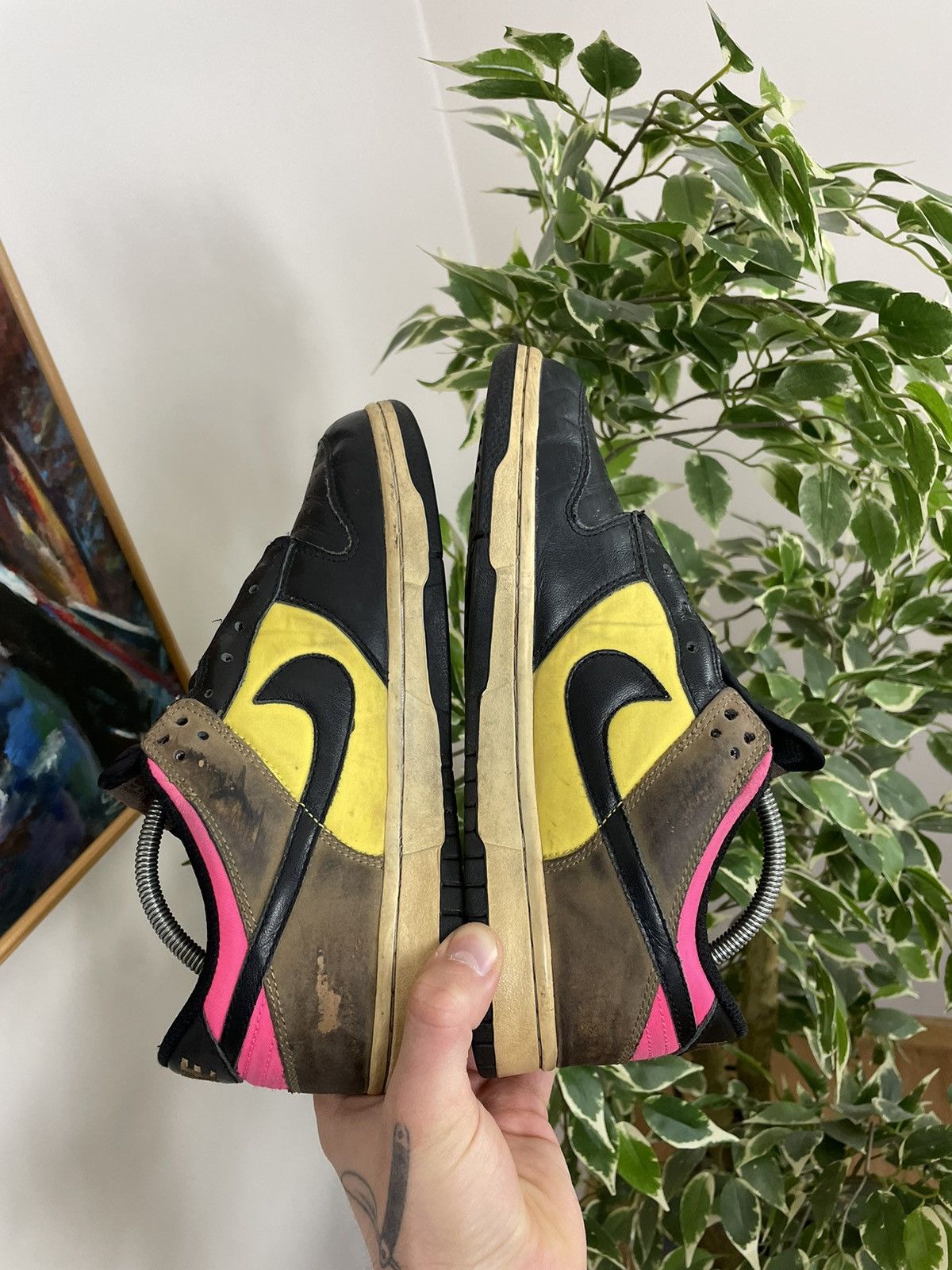 Nike Vintage Y2k 00s Nike Dunk Low Leather Sneakers Rare Hype Size US 6 / EU 39 - 5 Thumbnail