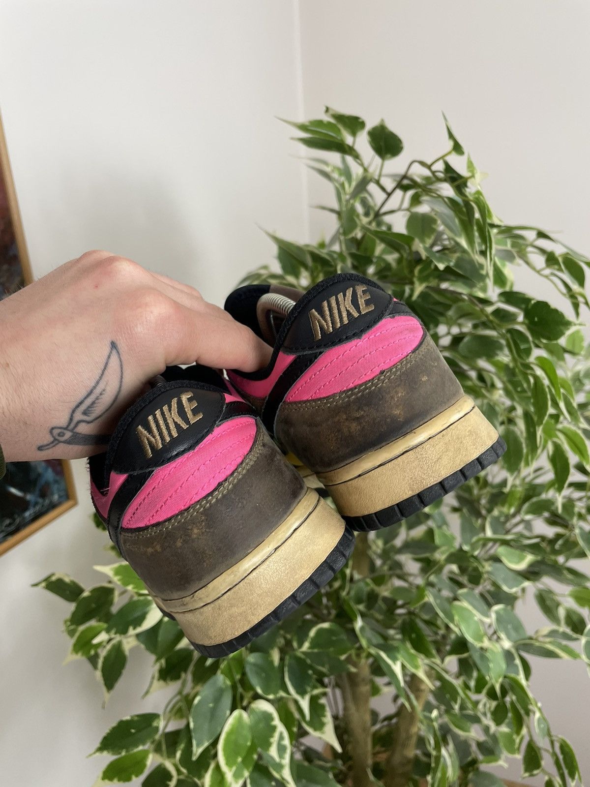 Nike Vintage Y2k 00s Nike Dunk Low Leather Sneakers Rare Hype Size US 6 / EU 39 - 4 Thumbnail