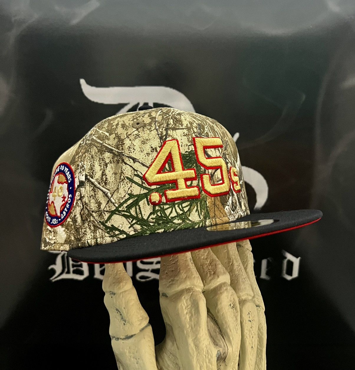 Stone Script Houston Astros Celebrating 45 Years New Era Fitted 75/8