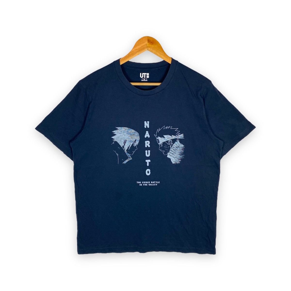 image of Anima x Movie Naruto The Fierce Battle In The Valley Anime Tee in Navy, Men's (Size XL)