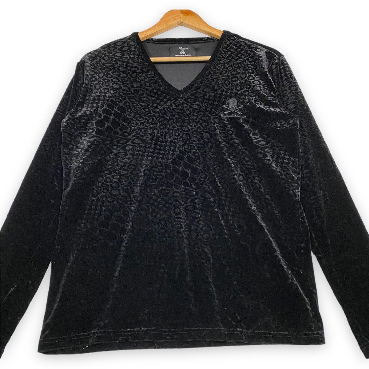 Roen × semanticdesign ROEN x SEMANTIC DESIGN Snakeskin Printed Velvet Tee Size US M / EU 48-50 / 2 - 2 Thumbnail