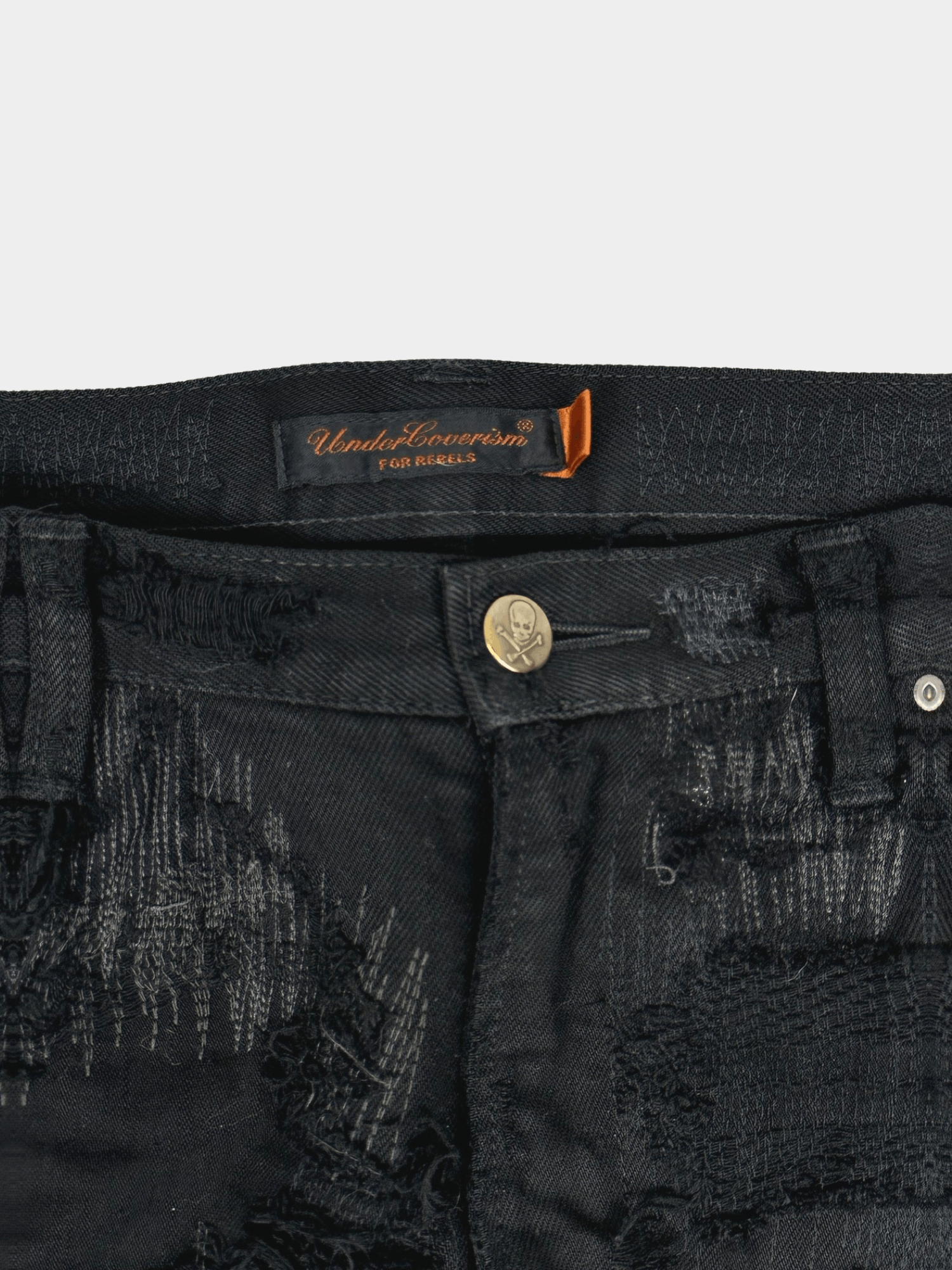 Undercover AW2005 'Arts & Crafts' 85 Black Denim Size US 31 - 3 Thumbnail