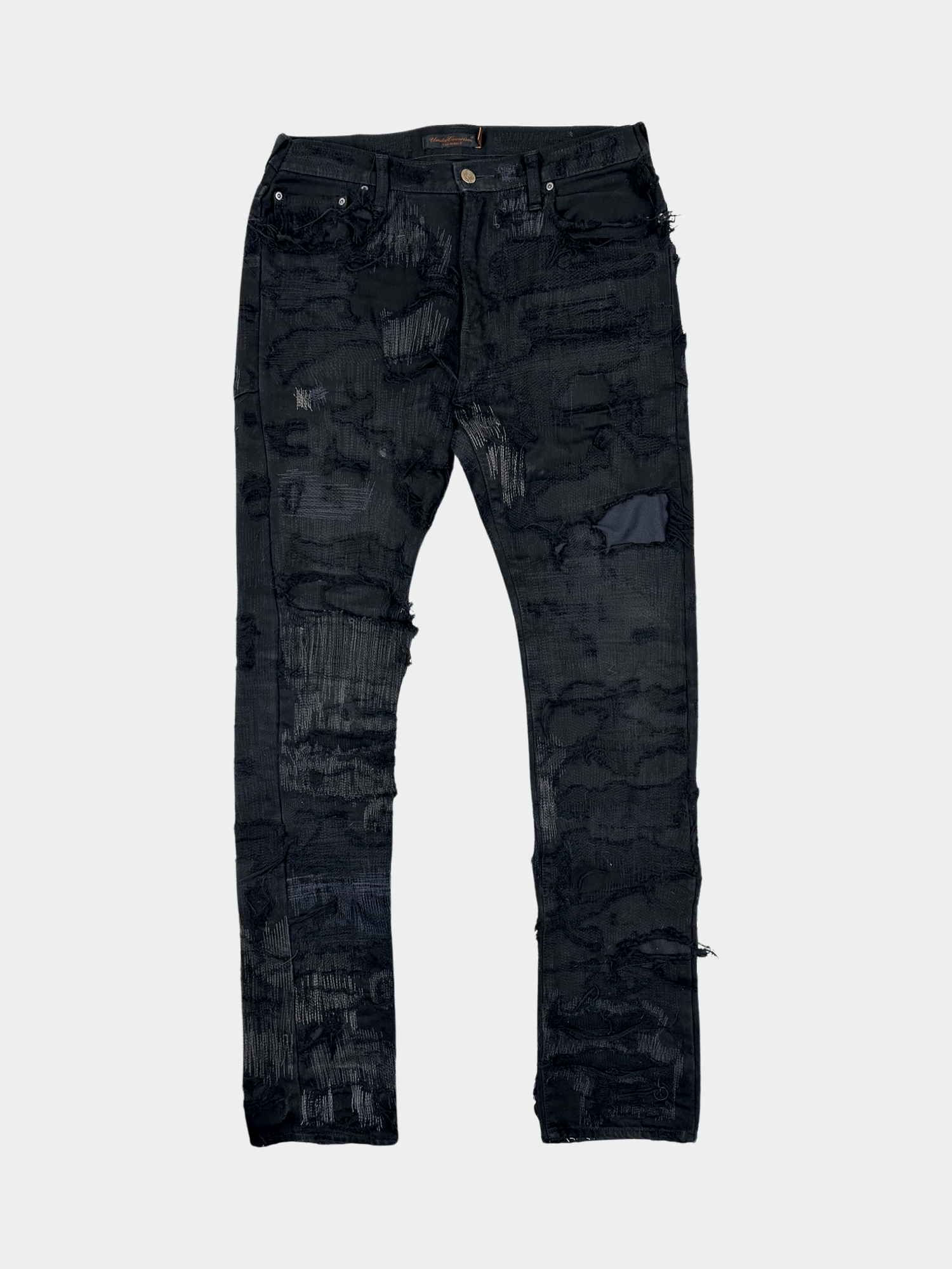 image of Undercover Aw2005 'arts & Crafts' 85 Black Denim, Men's (Size 31)